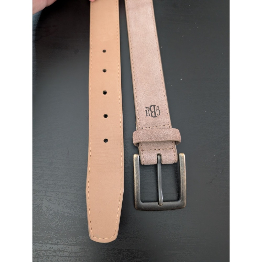 G. H. Bass leather belt 36, solid brass buckle
